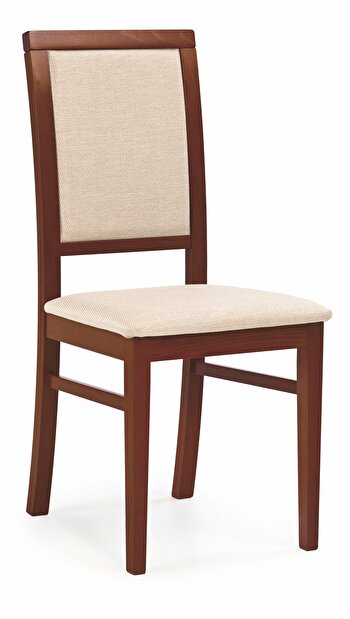 Jedálenská stolička Sylwek 1 (čerešňa antická II + béžová)