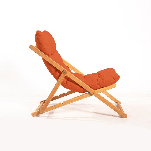 Záhradná stolička Myla (oranžová + prírodná)