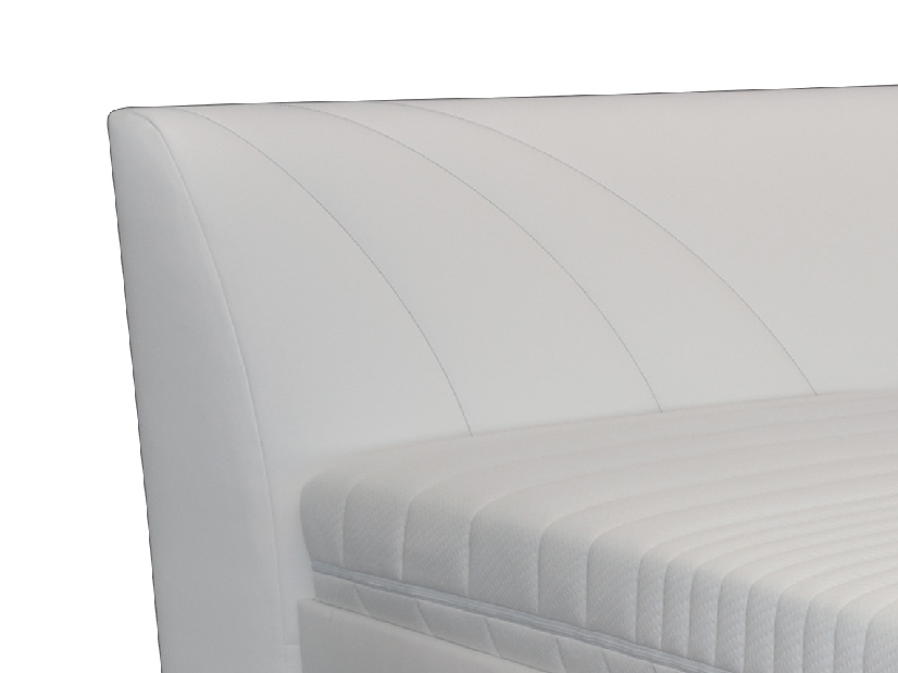 Manželská posteľ 180 cm Blanár Velvet (s roštom a matracmi) (biela) 