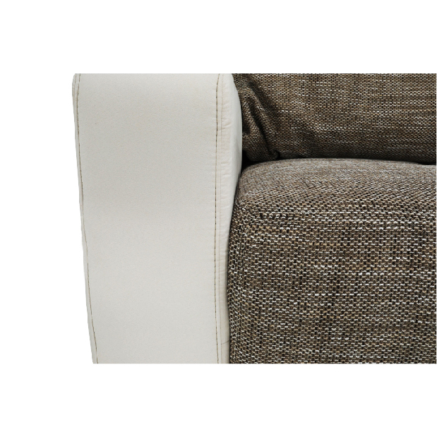 Rohová sedačka Olubria (krémová + hnedá) (L)