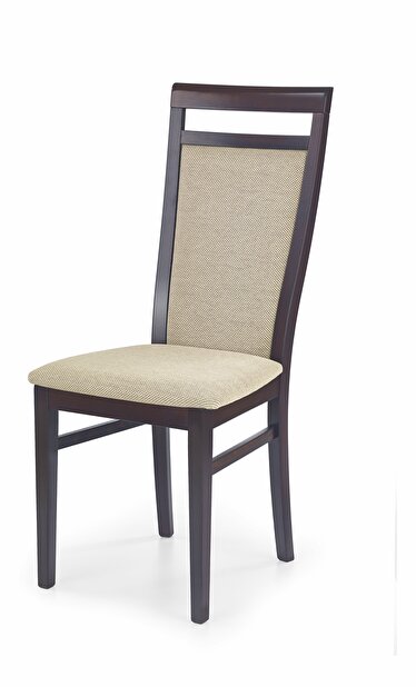 Jedálenská stolička Damian (orech tmavý + béžová)