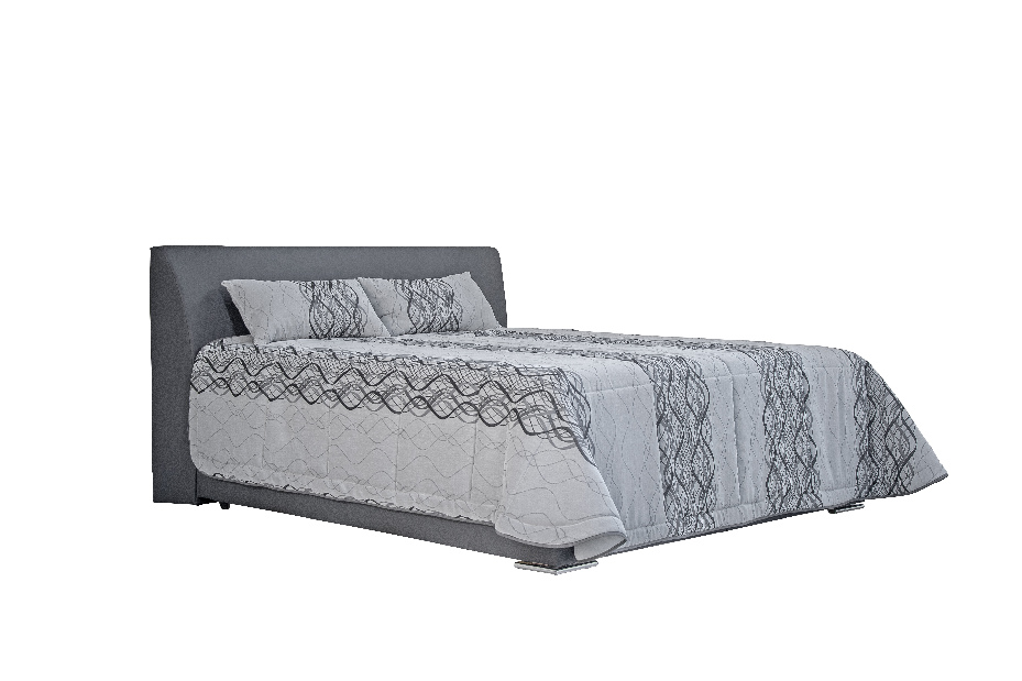 Manželská posteľ 160 cm Blanár Hellen (tmavosivá) (s roštami a matracmi Ivana Plus)