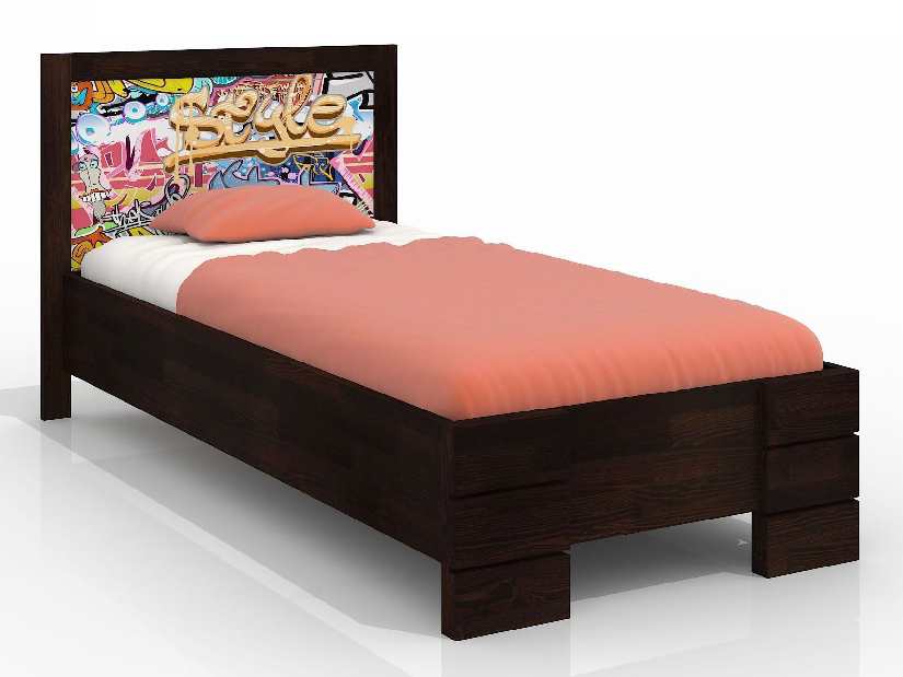 Jednolôžková posteľ 90 cm Naturlig Kids Storhamar High (borovica) (s roštom)