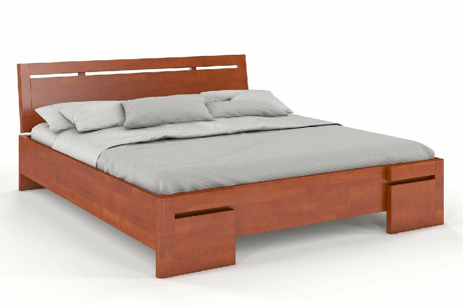 Manželská posteľ 180 cm Naturlig Bokeskogen High (buk)