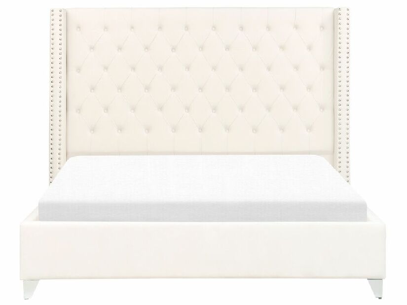Manželská posteľ 160 cm Lubbka (biela) (s roštom)