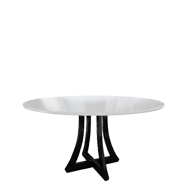 Jedálenský stôl Dagerto FI 120 (biely lesk + čierny lesk) *bazár