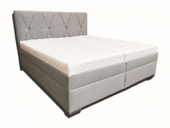 Manželská posteľ 160 cm Klissa (svetlosivá) (so sendvičovým matracom Erik) (bez roštu)