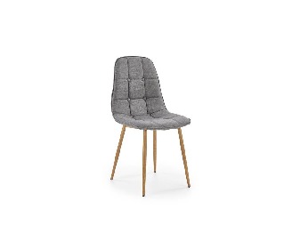 Jedálenská stolička Kal (sivá + prirodné drevo)