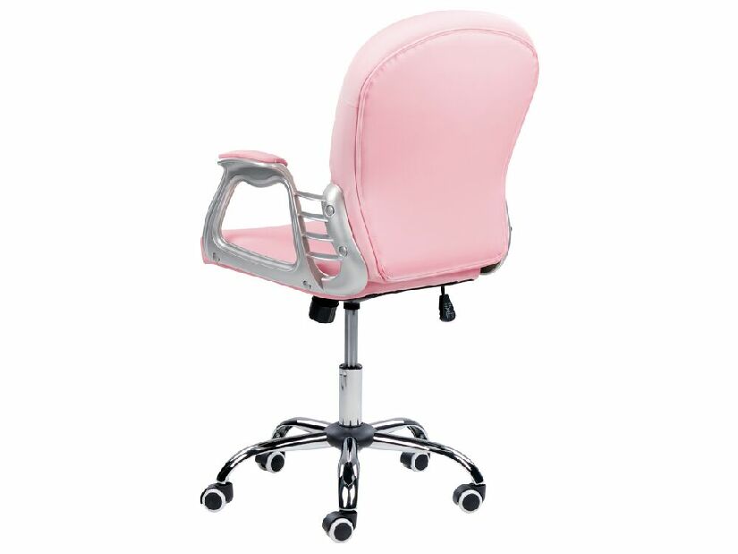 Kancelárska stolička Princie (ružová ekokoža)