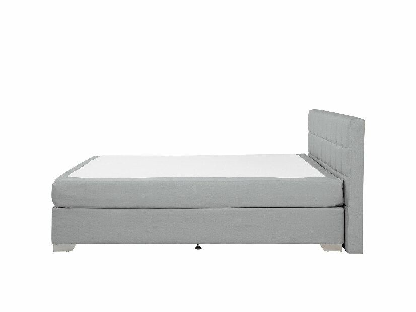 Kontinentálna posteľ 160 cm AMELISA (látka) (sivá) (s roštom a matracom)