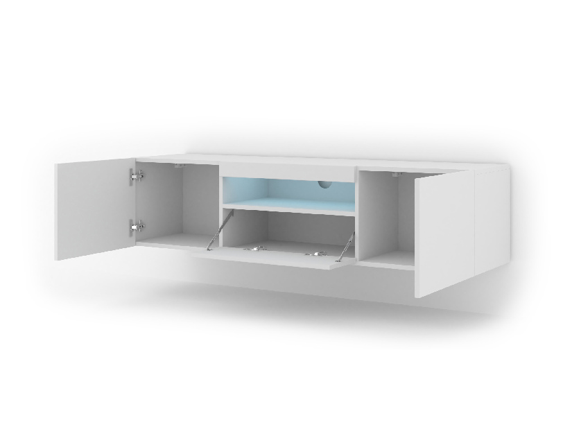 TV stolík/skrinka Aurora (biely mat)