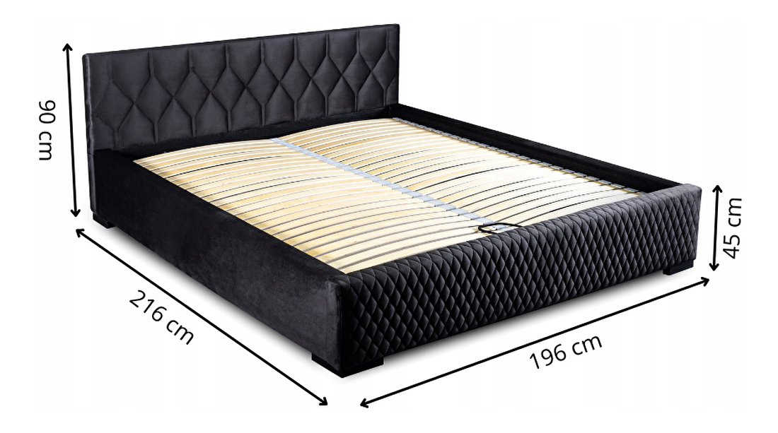 Čalúnená posteľ 180x200 cm Loddy