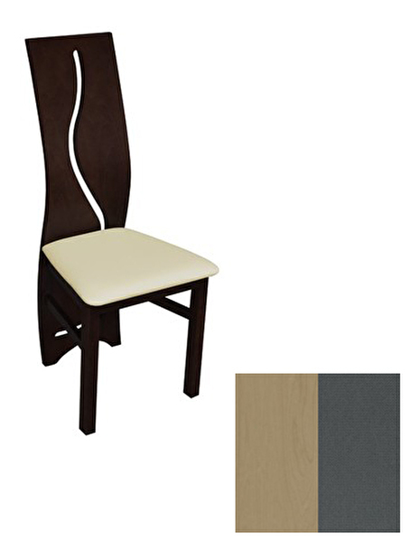 Jedálenská stolička JK3 (dub sonoma + sivá) *výpredaj
