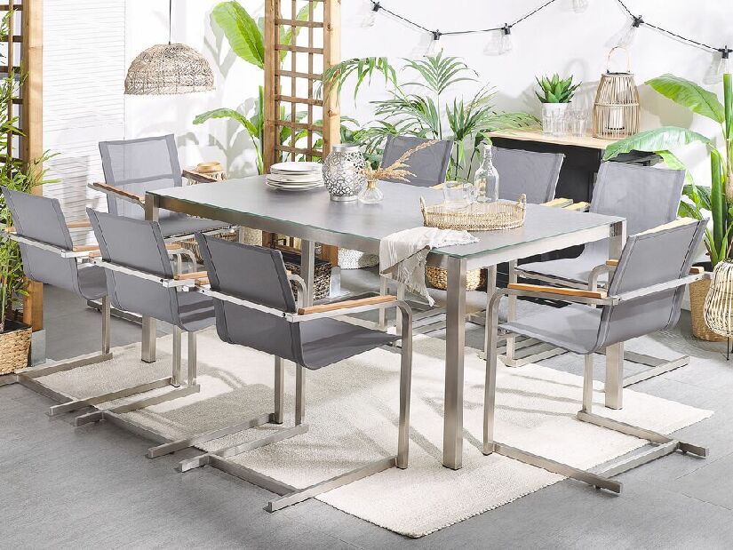 Záhradný stôl COLSO (sivá) (pre 8 osôb)
