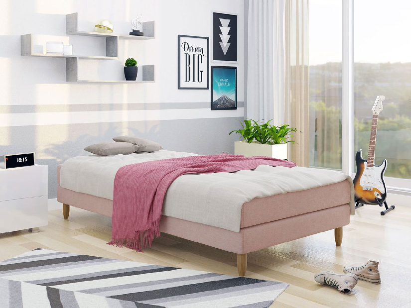 Jednolôžková posteľ 120 cm Mac 1 (ružová) (s matracom)