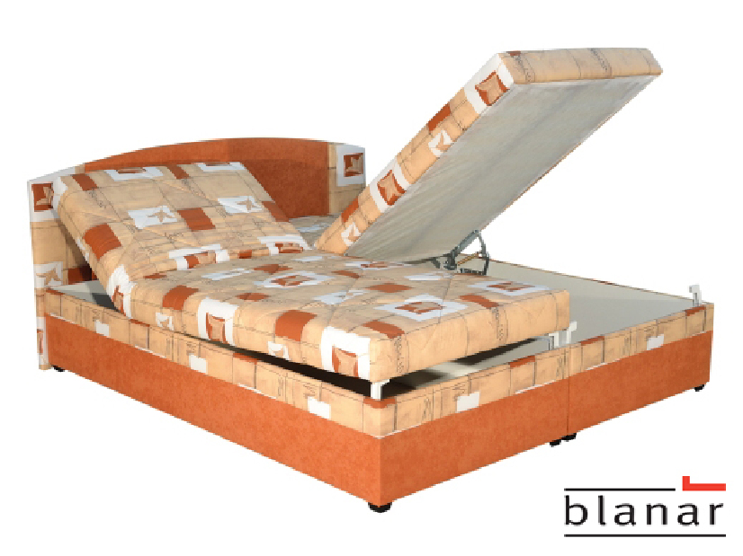 Manželská posteľ 160 cm Blanár Kappa (rita 73/microsuede 12) (s roštom a matracom) *výpredaj