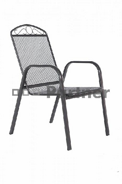 Záhradná stolička Grey čierna (kov)