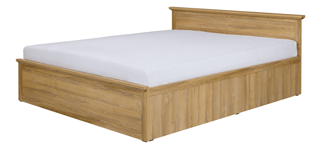Manželská posteľ 160 cm Leoras MZ21 (s roštom) (dub grand) *výpredaj