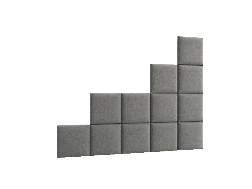 Set 12 čalúnených panelov Quadra 200x160 cm (sivá)