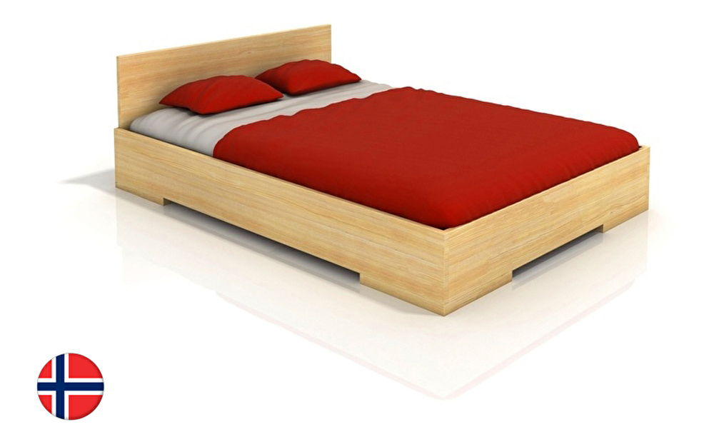 Manželská posteľ 180 cm Naturlig Kirsebaer High (borovica) (s roštom)
