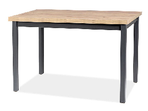 Jedálenský stôl Alfred (dub + čierna) (pre 4 osoby)