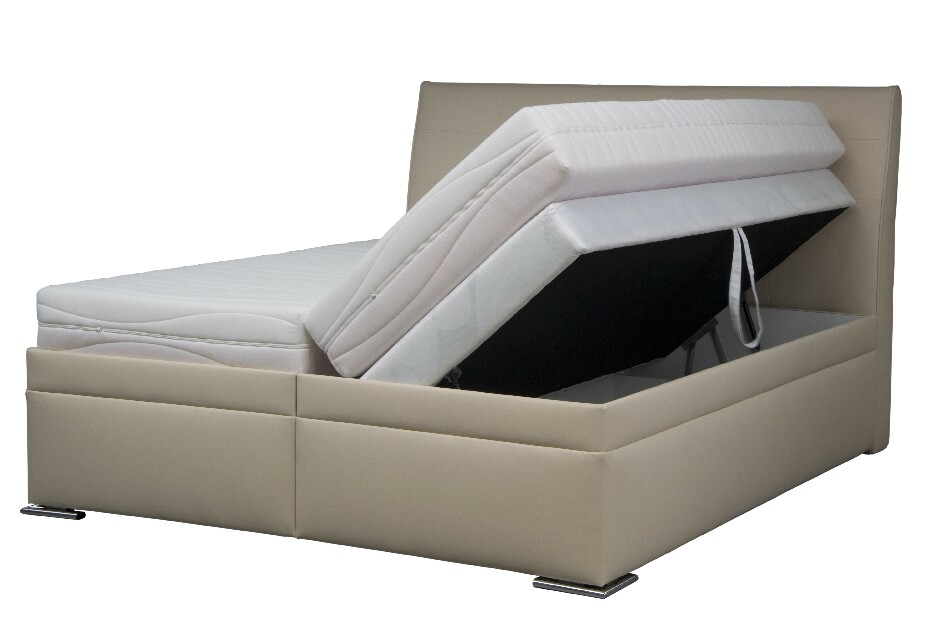 Manželská posteľ 180 cm Blanár Lambada 1 (béžová) (s roštom a matracmi)