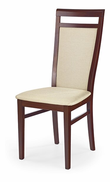 Jedálenská stolička Damian (čerešňa antická II + béžová)