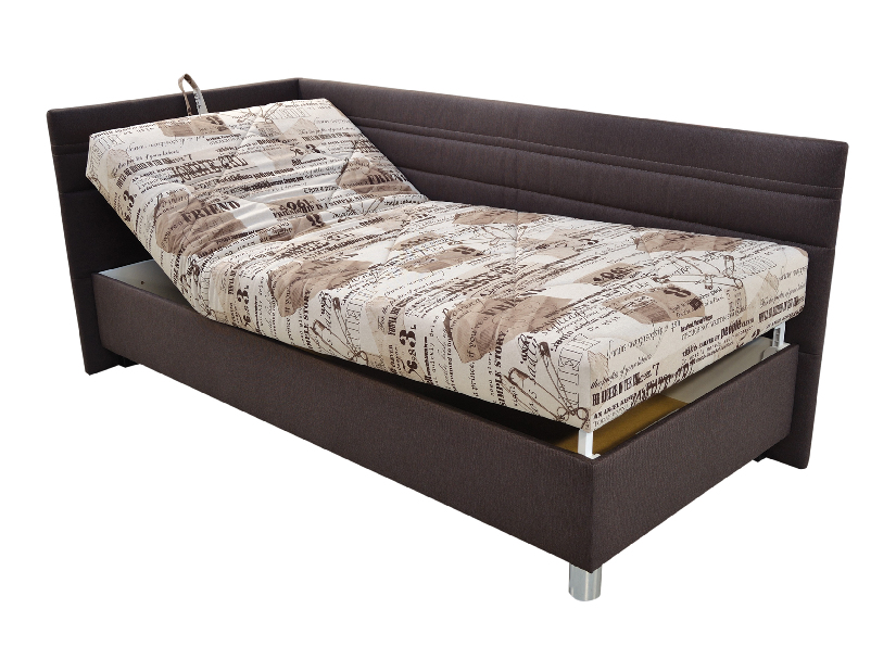 Jednolôžková posteľ 90 cm Blanár Polly (béžová + hnedá) (s roštom a matracom) (L)