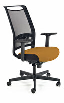 Kancelárska stolička Galatta (čierna + horčicová)