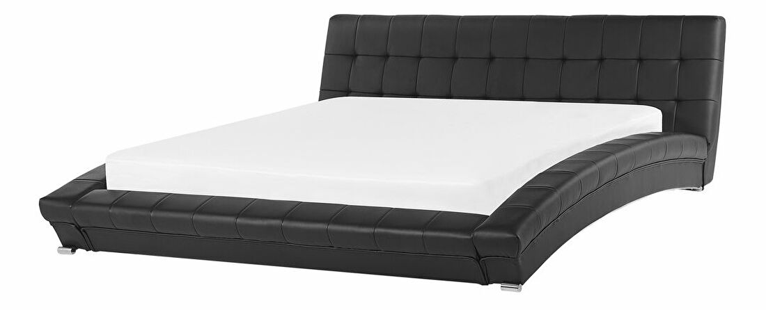 Manželská posteľ 180 cm LILLY (s roštom) (čierna)