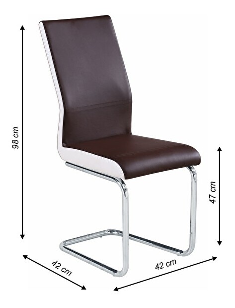 Jedálenská stolička Neana (hnedá + biela)