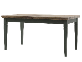 Jedálenský stôl Elvina Typ 92 (tmavozelená + dub lefka) (pre 8 a viac osôb)