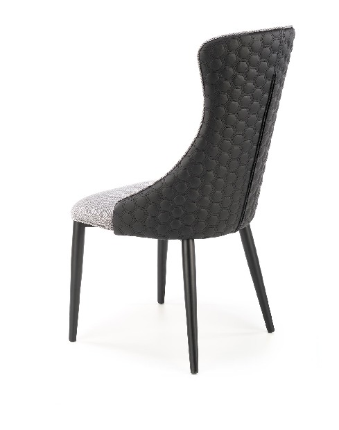 Jedálenská stolička Kalar (svetlosivá + čierna)