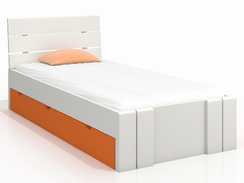 Jednolôžková posteľ 90 cm Naturlig Kids Tosen High Drawers (borovica) (s roštom)