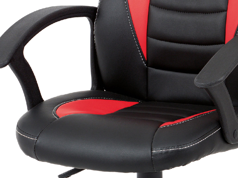 Kancelárska stolička Viller-V107-RED (červená + čierna)