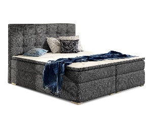 Manželská posteľ Boxspring 160 cm Irma 01 (tmavosivá)