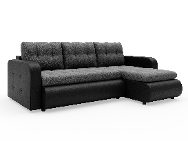 Rohová sedačka Vergil (čierna + sivá) (P)