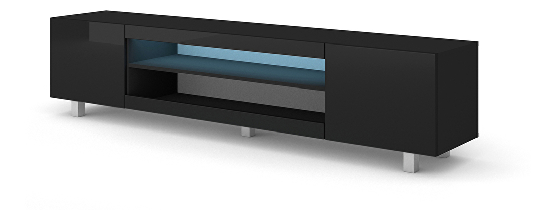 TV stolík/skrinka Katty (čierna) (LED)