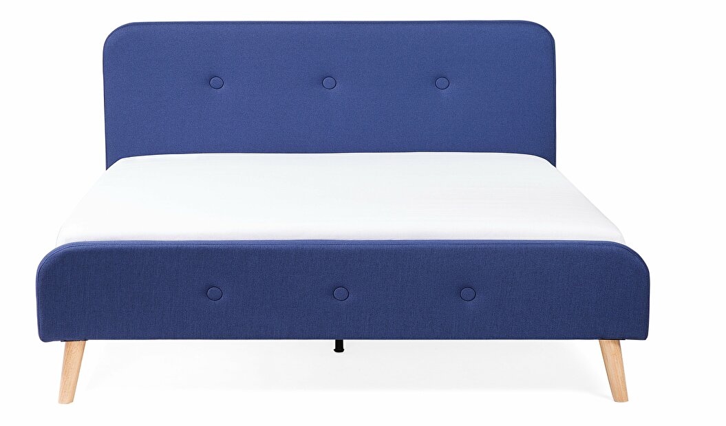 Manželská posteľ 180 cm ROME (s roštom) (modrá)