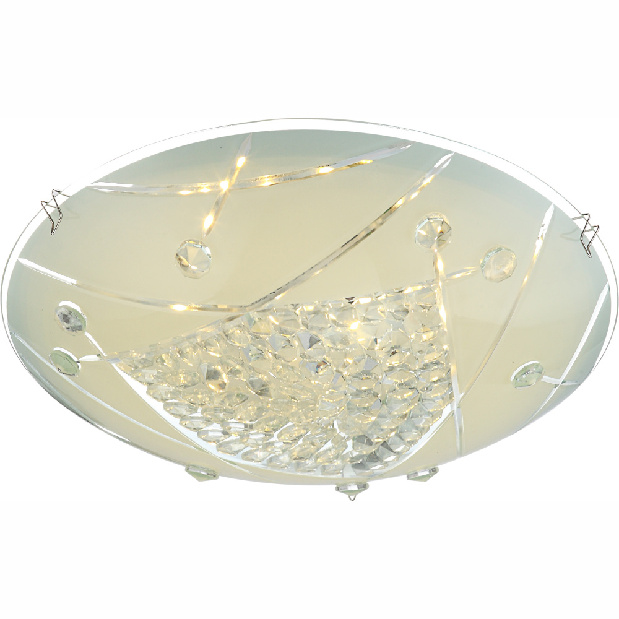 Stropné/nástenné svietidlo LED Elisa 40415-8 (s kryštálmi) (chróm + opál)