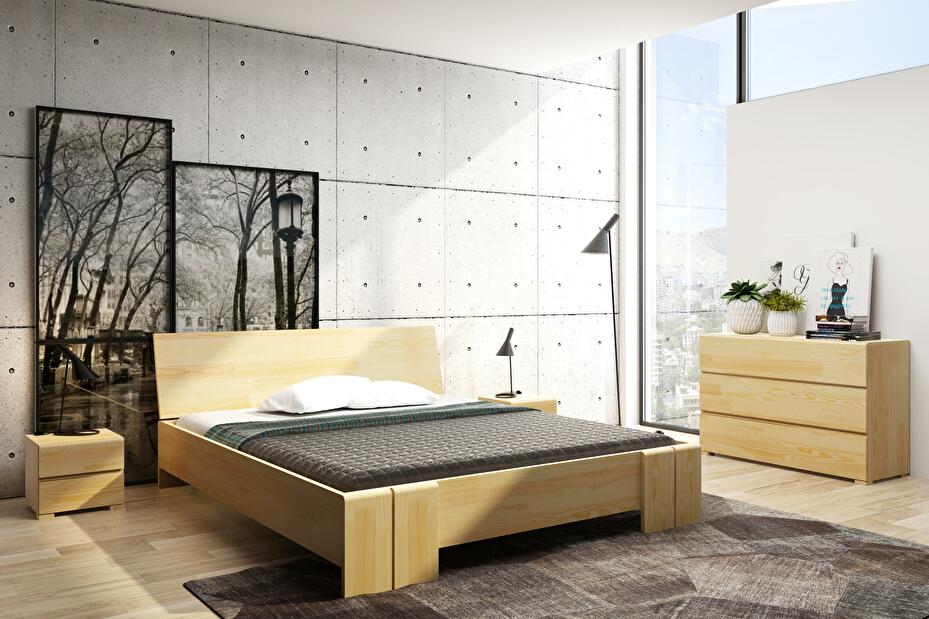 Manželská posteľ 140 cm Naturlig Galember Maxi ST (borovica) (s roštom a úl. priestorom)