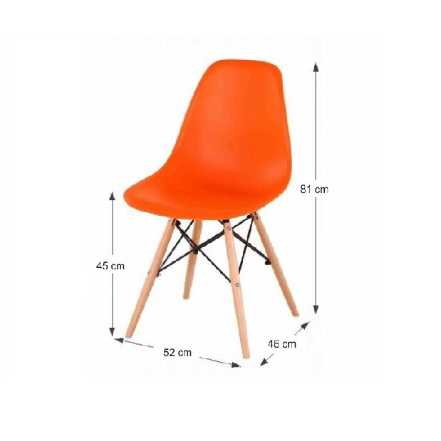 Jedálenská stolička Cinkla 2 New (oranžová)