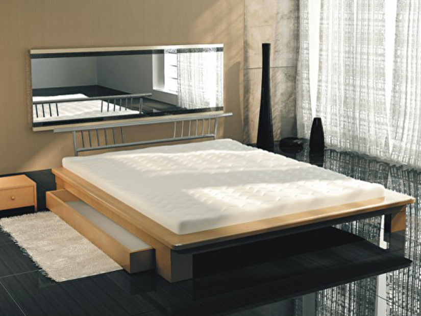 Manželská posteľ 160 cm Kapitol 2 (s roštom a matracom)