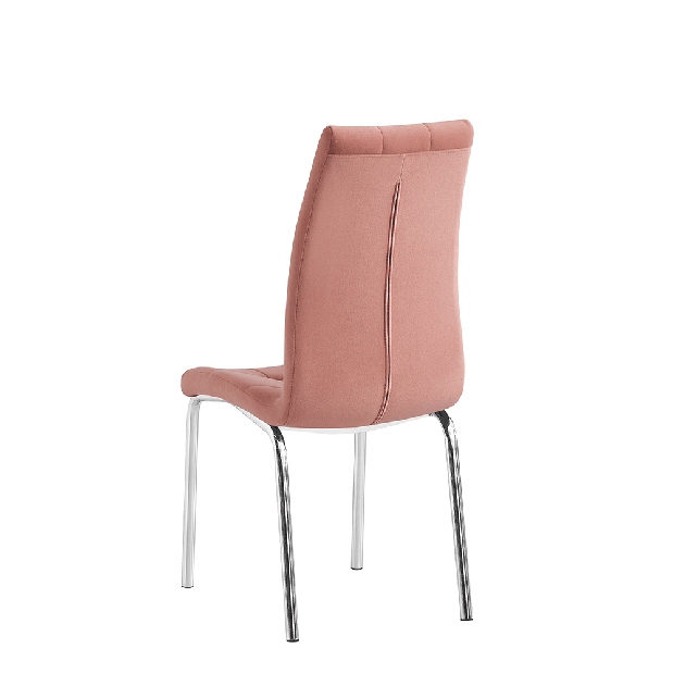 Jedálenská stolička Harison NEW (ružová + chróm)