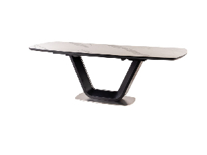 Rozkladací jedálenský stôl 160-220 cm Amanda (čierna) (pre 8 a viac osôb)