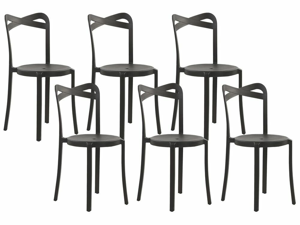 Set 6 ks. Jedálenských stoličiek Carey (čierna)
