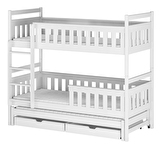 Detská posteľ 90 x 200 cm KARLA (s roštom a úl. priestorom) (biela)