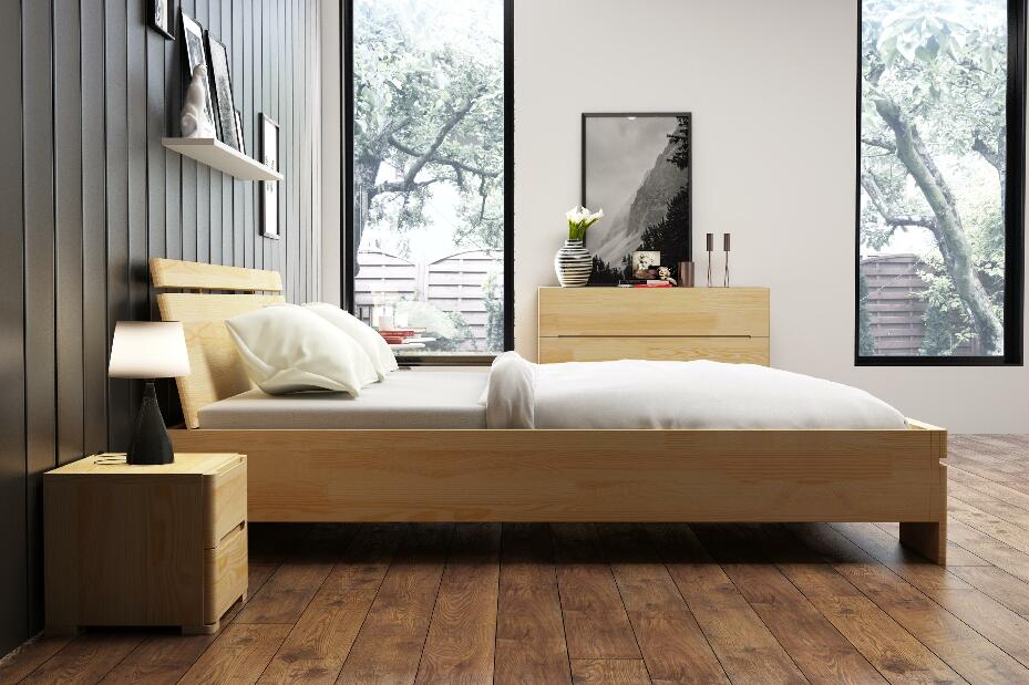 Manželská posteľ 140 cm Naturlig Bavergen Maxi ST (borovica) (s roštom a úl. priestorom)