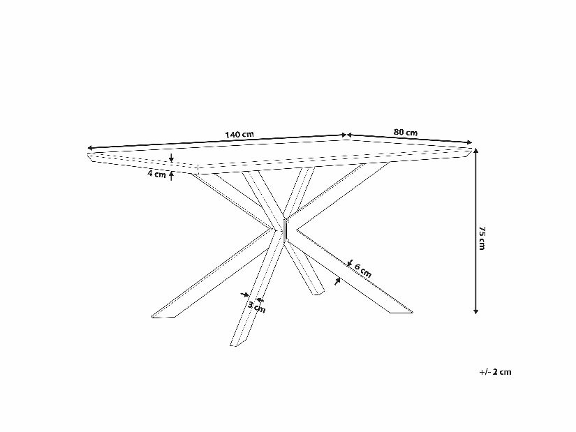 Jedálenský stôl Spector (pre 6 osôb) (tmavé drevo) *bazár