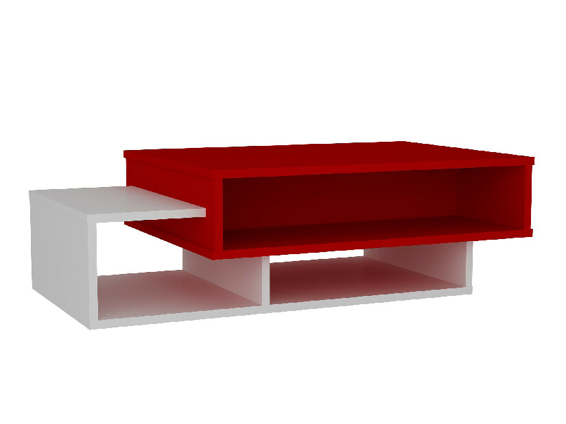 Konferenčný stolík Toby (Biela + Červená)